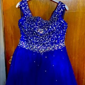 Bead embellished evening dress